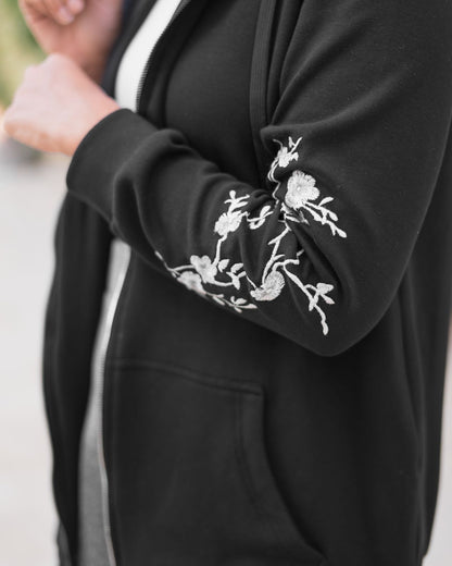 Embroidered Hoodie-Jacket