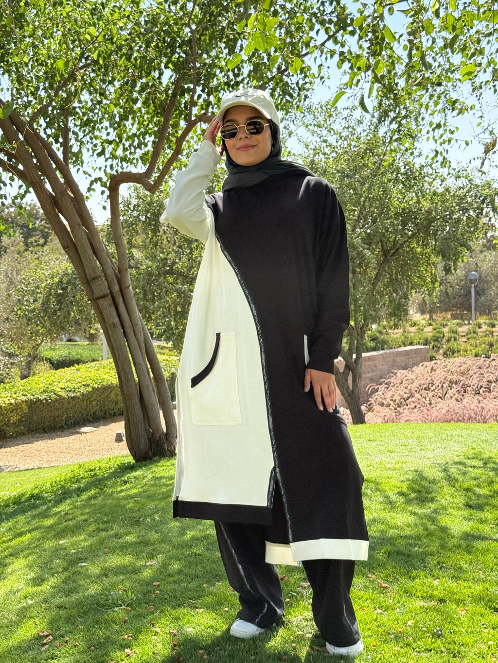 Black x White Chic Training Suit