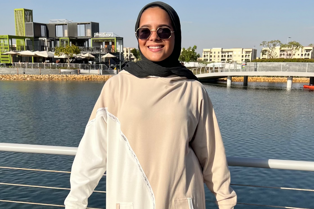 Beige x White Chic Training Suit