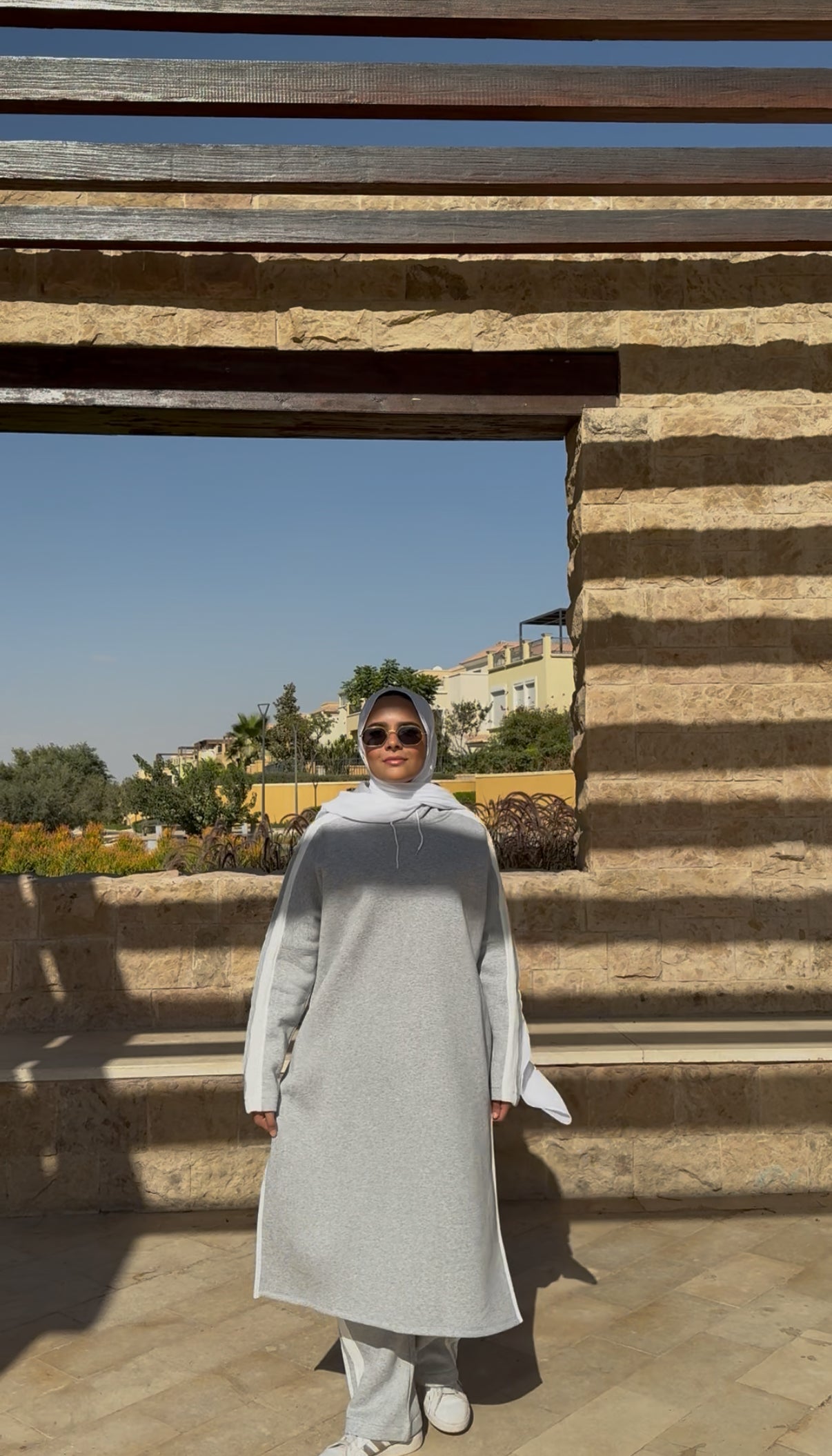 Modest Over Size Tracksuit - Grey