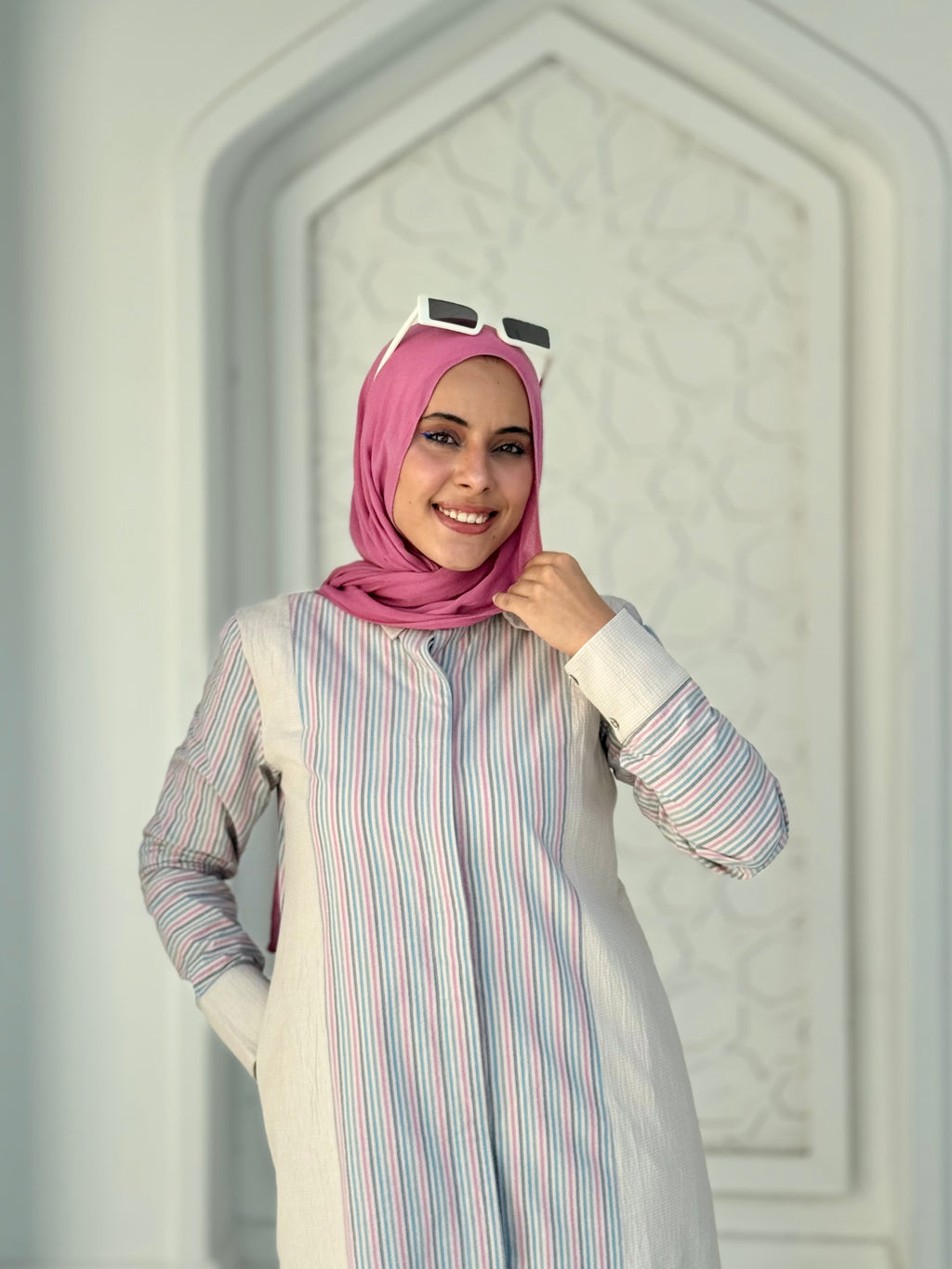 Beige Linen Set Printed