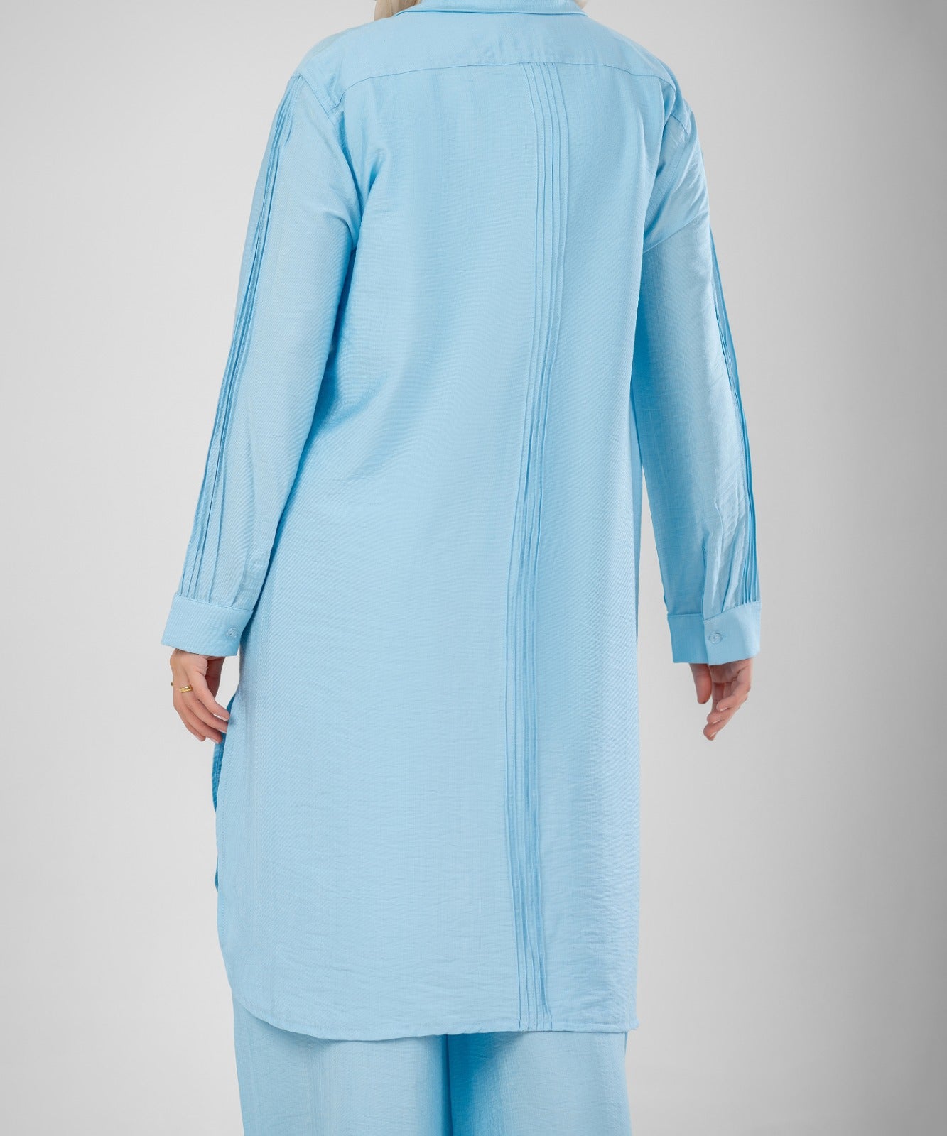 Two-Piece Modest Set Strides (Baby Blue)