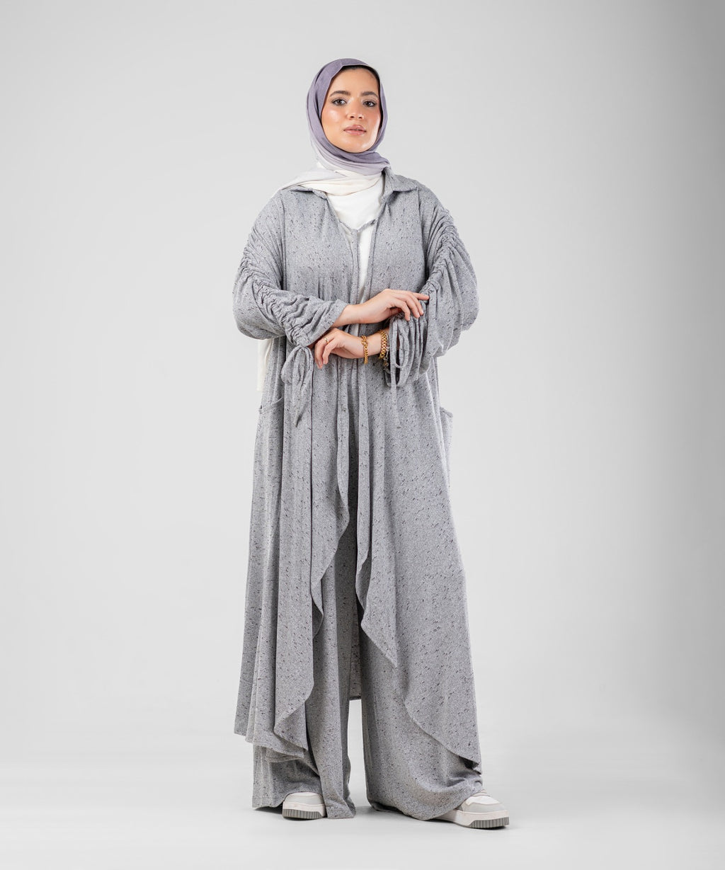 Flow Serena Drape 2-Piece Modest Set ( Grey )
