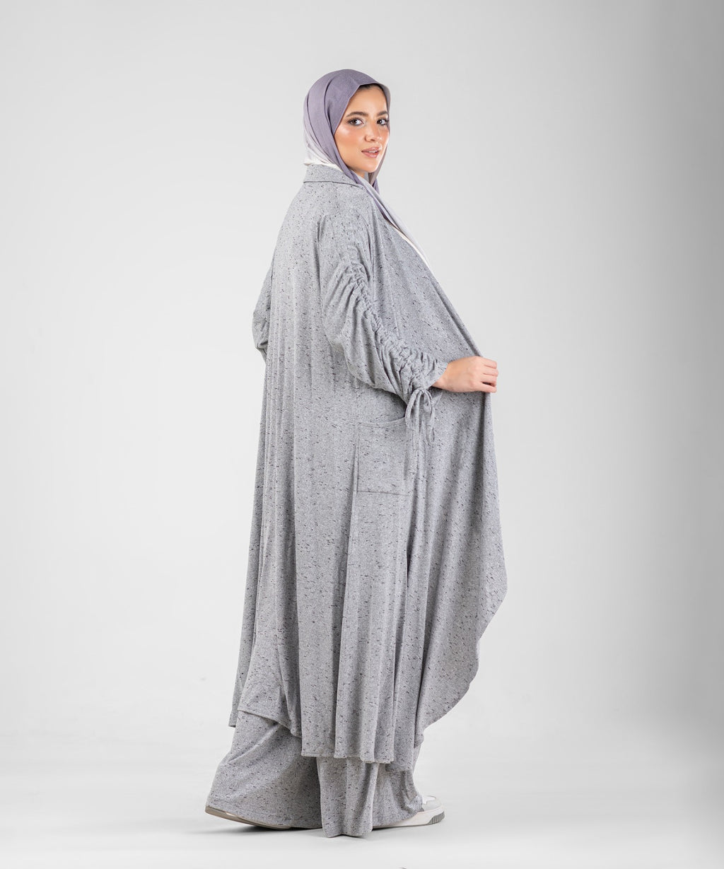 Flow Serena Drape 2-Piece Modest Set ( Grey )