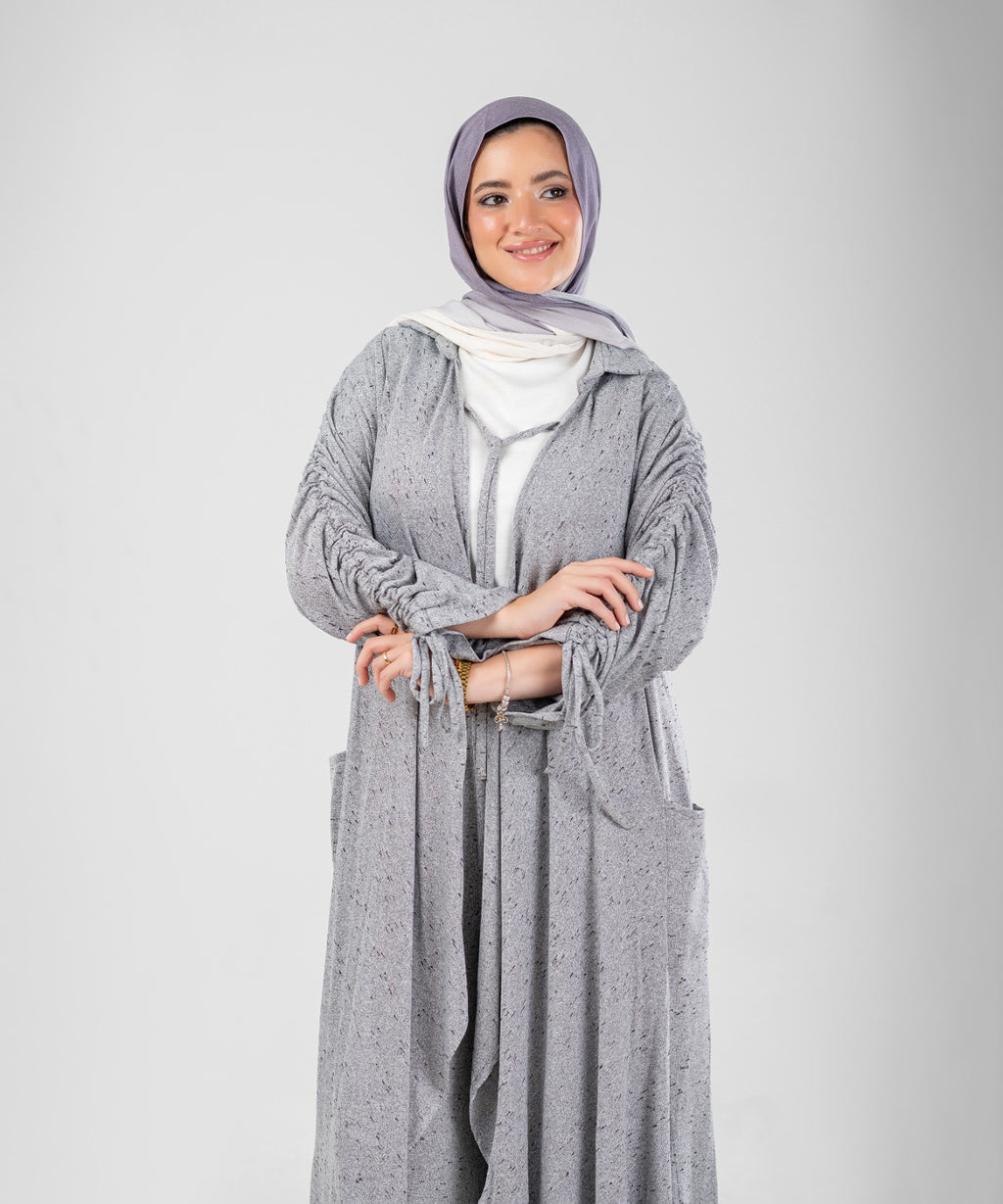 Flow Serena Drape 2-Piece Modest Set ( Grey )