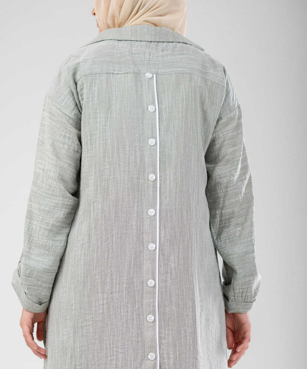 Willow Linen 2-Piece Set ( Grey )