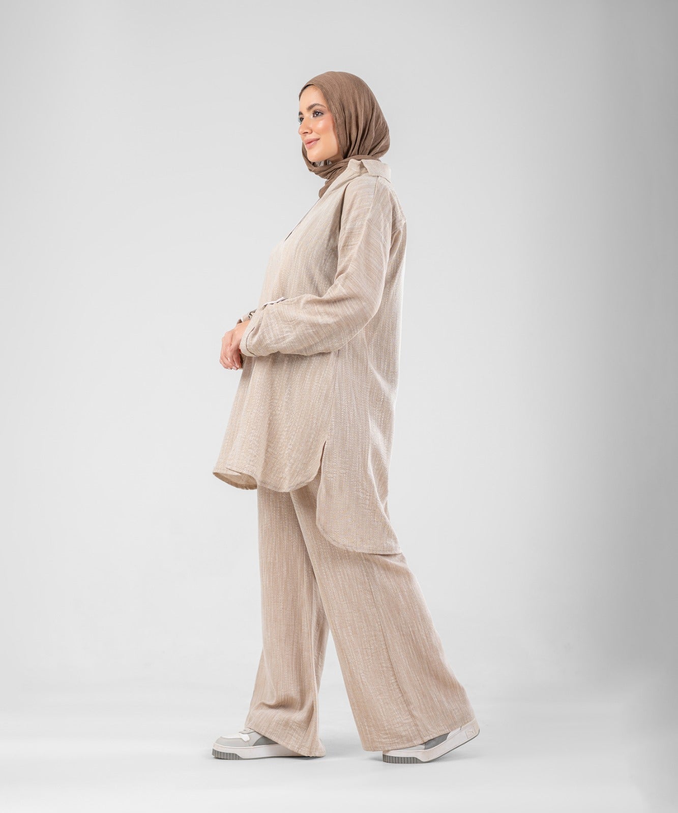 Willow Linen 2-Piece Set ( Beige )