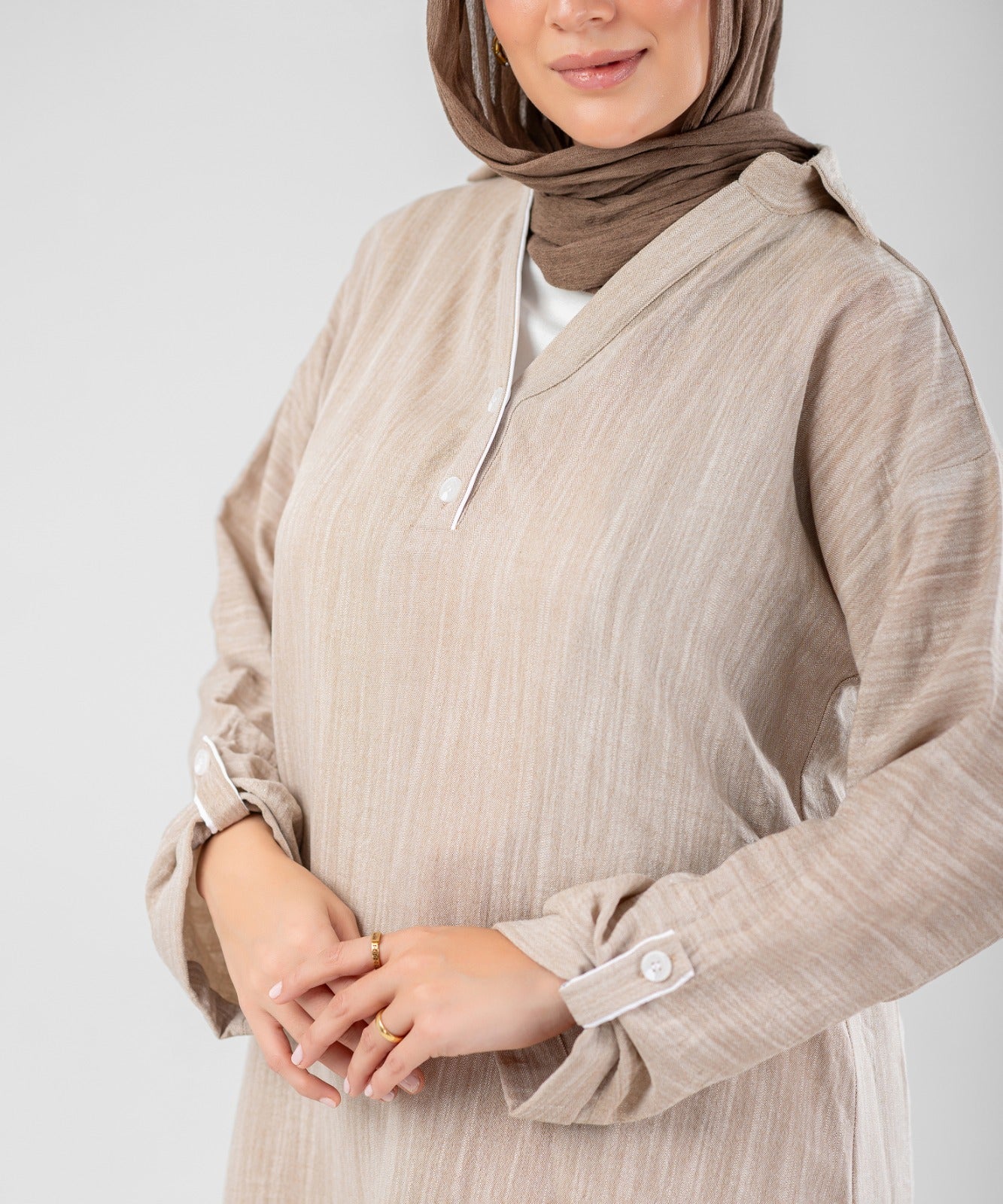 Willow Linen 2-Piece Set ( Beige )