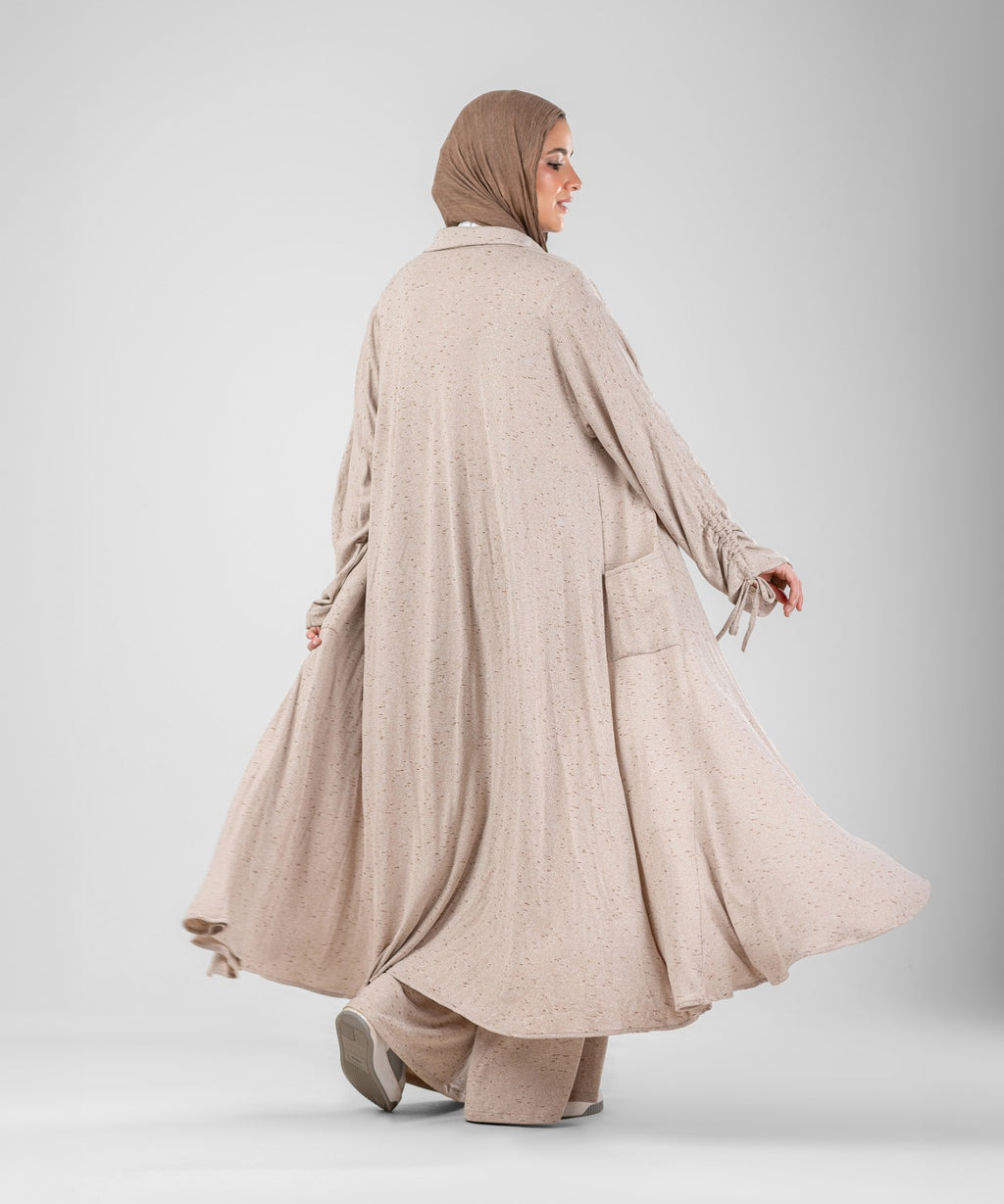 Flow Serena Drape 2-Piece Modest Set ( Beige )