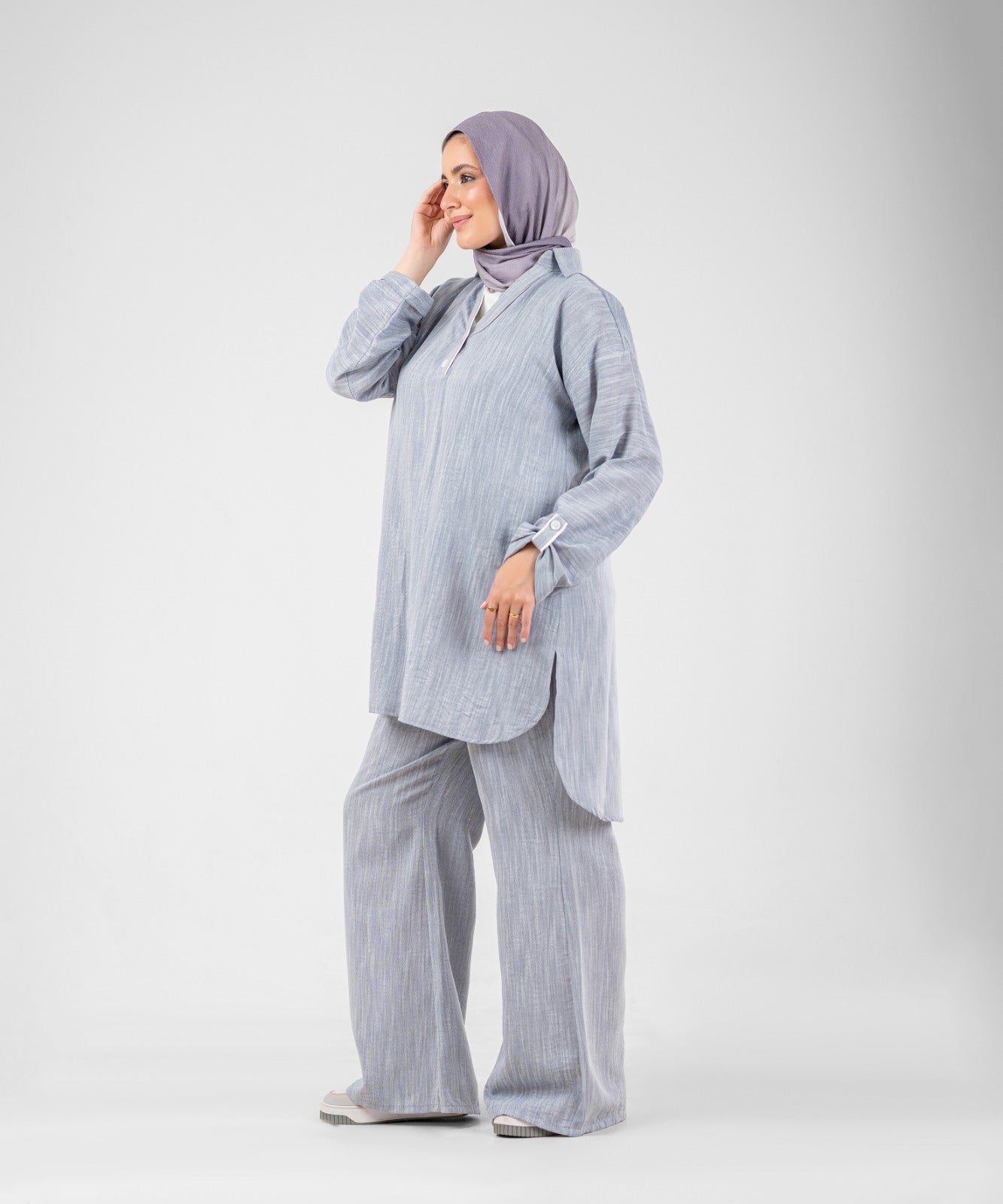 Willow Linen 2-Piece Set ( Blue )