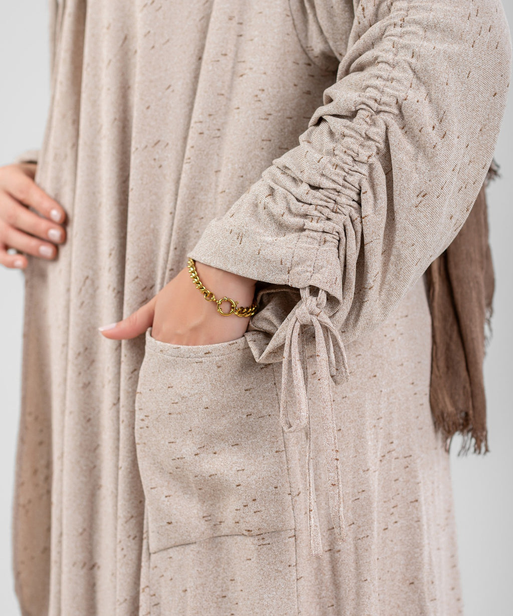 Flow Serena Drape 2-Piece Modest Set ( Beige )