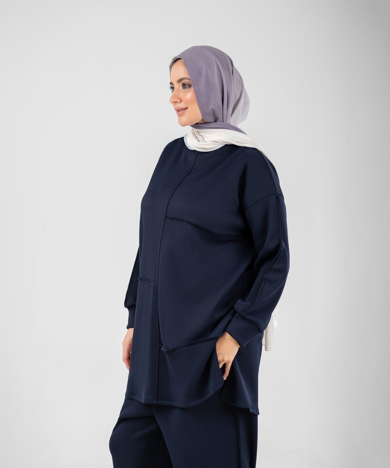 Oversized Training Set | Modest 2-Piece Set ( Blue )