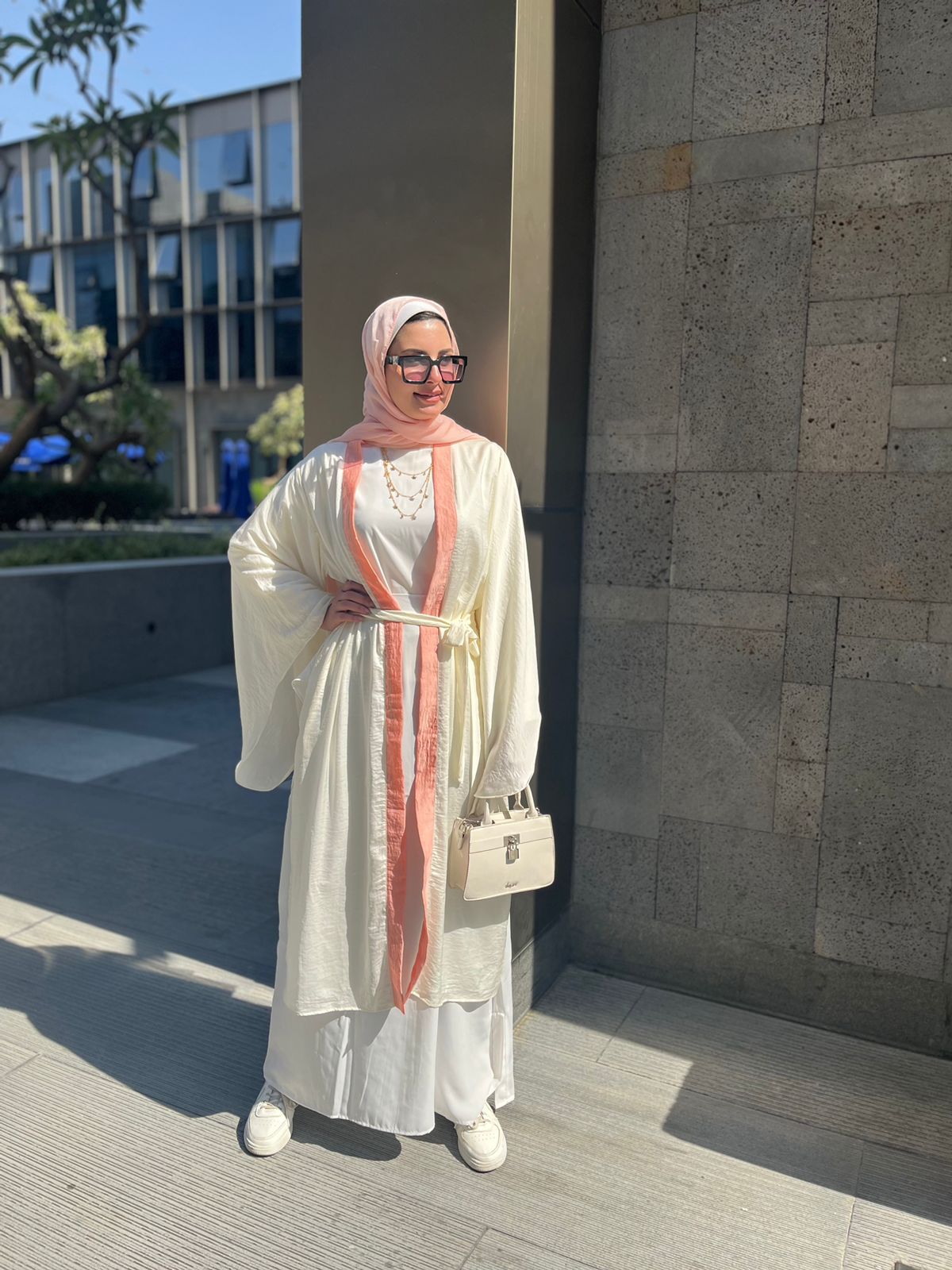 Kimono Off White & Pink